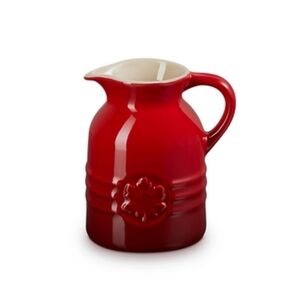 LE CREUSET Stoneware Syrup Jar Cerise Red